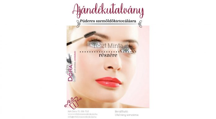 Púderes szemöldöktetoválás ajándékutalvány kapható