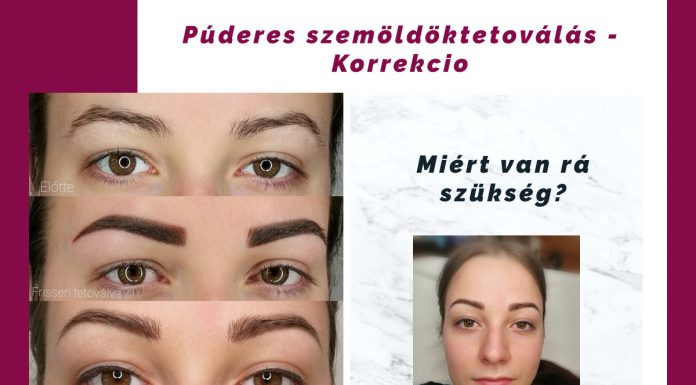 Púderes szemöldöktetoválás – Korrekció púderes szemöldöktetoválás