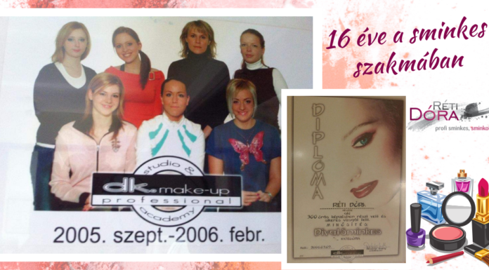 16 éve a sminkes szakmában profi sminkes- sminkoktató